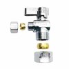 Thrifco Plumbing 5/8 Inch Comp x 3/8 Inch Comp Quarter Turn Brass Angle Stop Valve 4406472